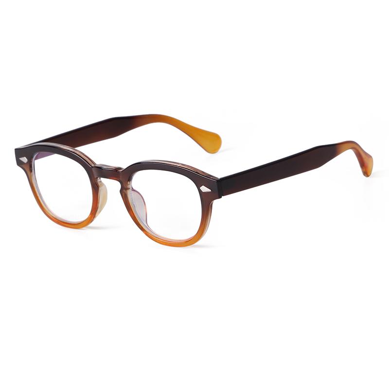 STORY Vintage Rivet Tortoiseshell Round Sunglasses Women Men  Brand Design Retro Yellow Blue Lens Square Sun Glasses S22728