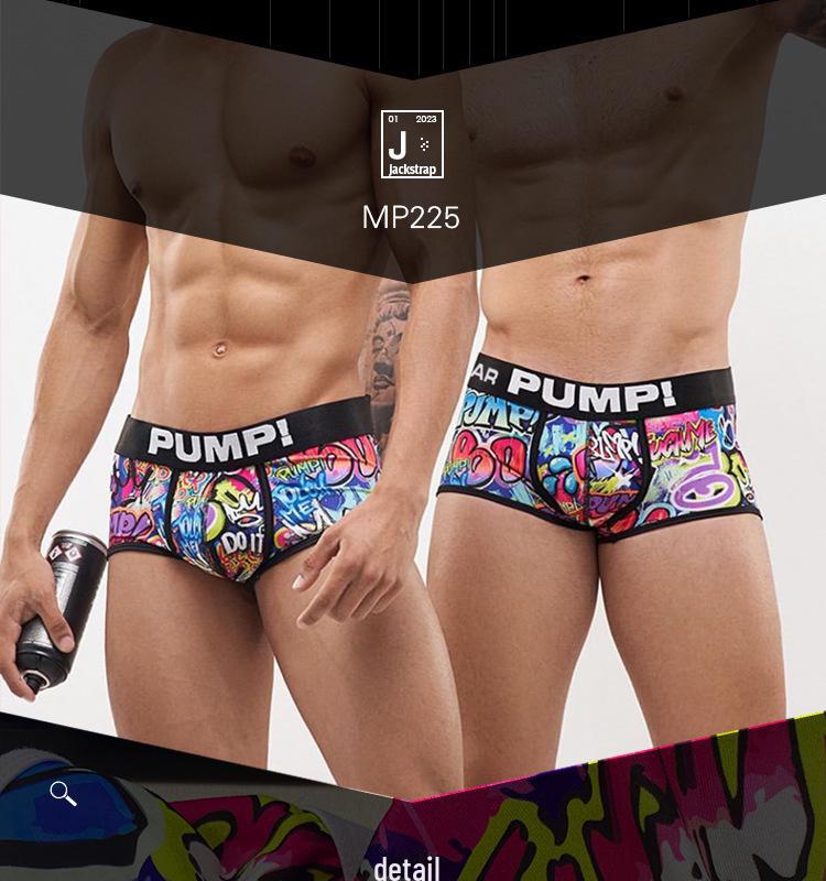 Temu Graffiti Print Men's Boxer Briefs - Cool, Breathable & Comfortable (MP225)