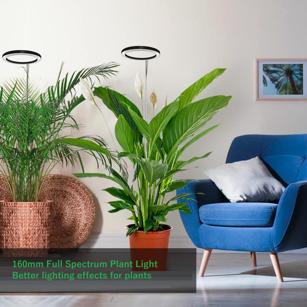 Xiaomi Museluce Grow Lights for Indoor Plants, 72 LEDs Full Spectrum Grow Lamp,Auto 3/9/12H Timer, 34-160cm Height Adjustable