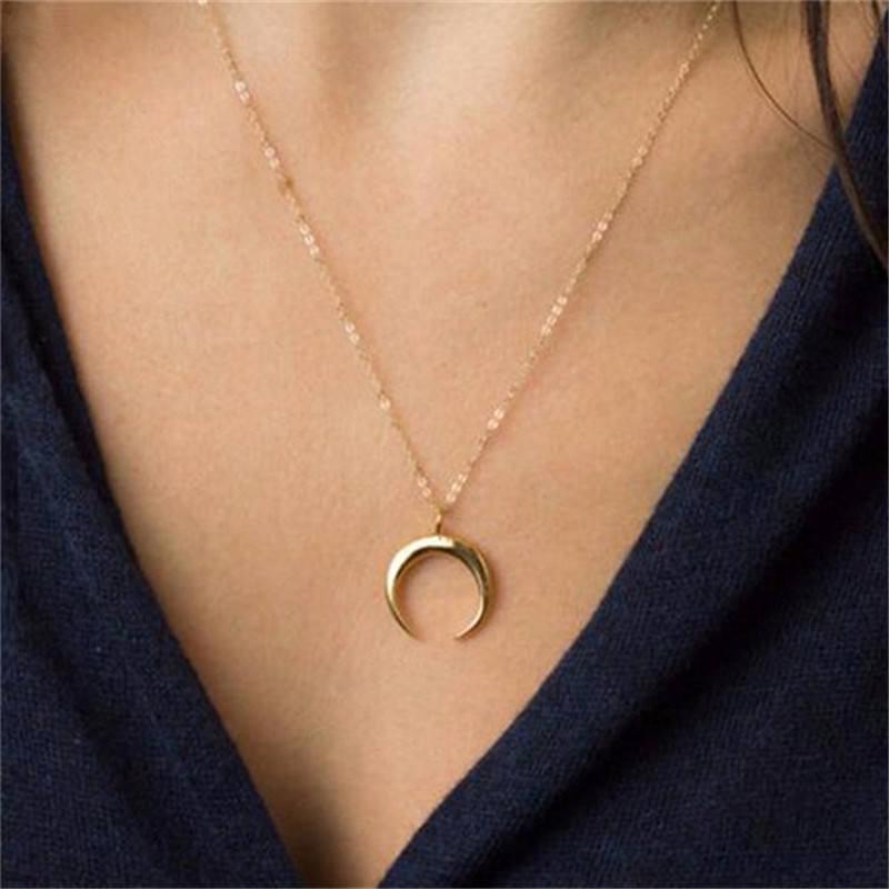 Buy Moon Necklace Crescent Horn Pendant 