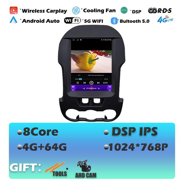 1024*768P For Ford Ranger 2012-2015 Carplay Android 14 Car Radio Multimedia Video Player Navigaion Head Unit Stereo 2Din Audio