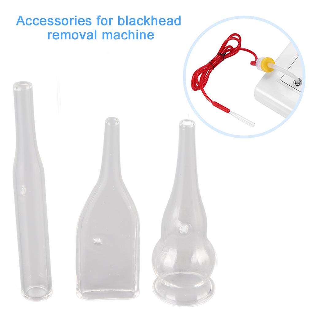 3PCSCelsiusSet Glass Pipes for Blackhead Removal Face Cleanser Beauty Machine Vacuum Accessories