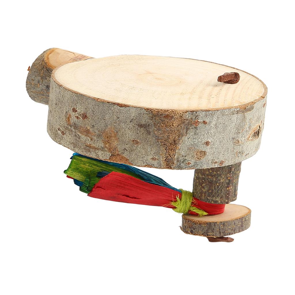 Bird Round Wooden Stand Platform Natural Thick Sturdy Bird Cage Perch Platform for Cockatiel Budgerigar