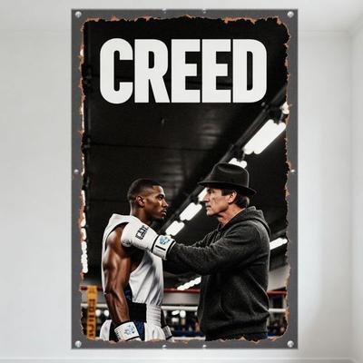 Creed Movie Metal Tin Sign Vintage Boxing Gym Poster for Man Cave Home Bar Cafe Decor Aged Torn Edge Design