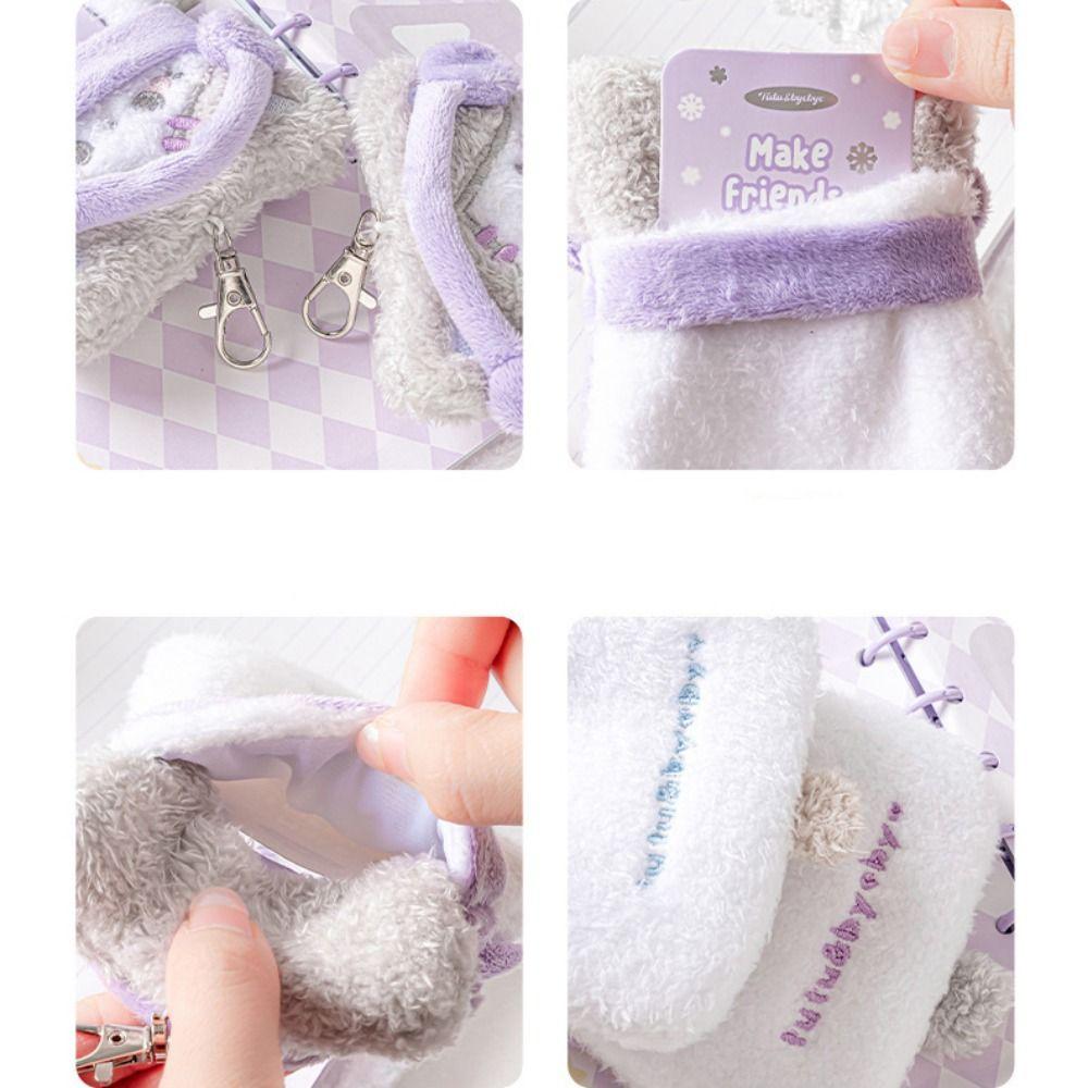 With Keychain Pendant Cartoon Photocard Holder Snowman Bus Card Holder  Outdoor