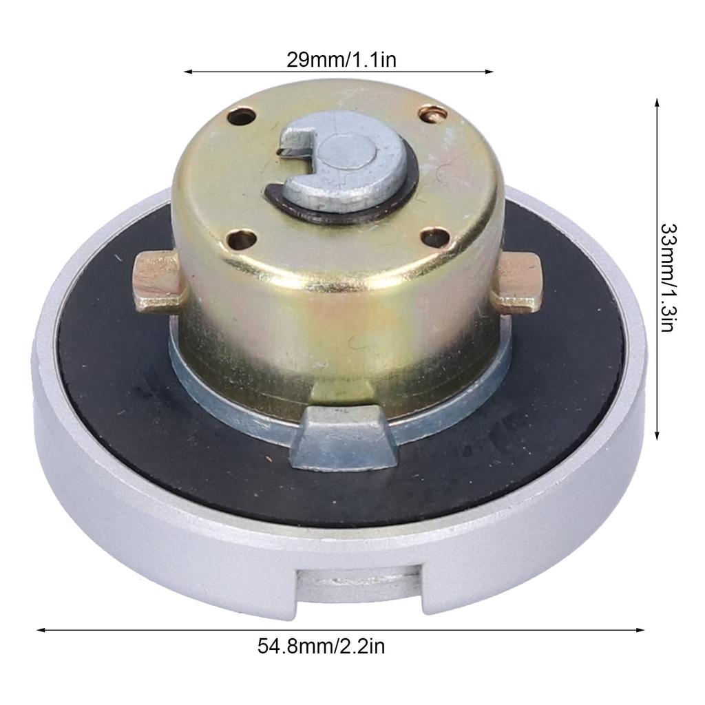Bouchon de Réservoir d'Essence, Qiilu Bouchon de Réservoir d'Essence à Clé Pièces en Acier Inoxydable Acier Inoxydable