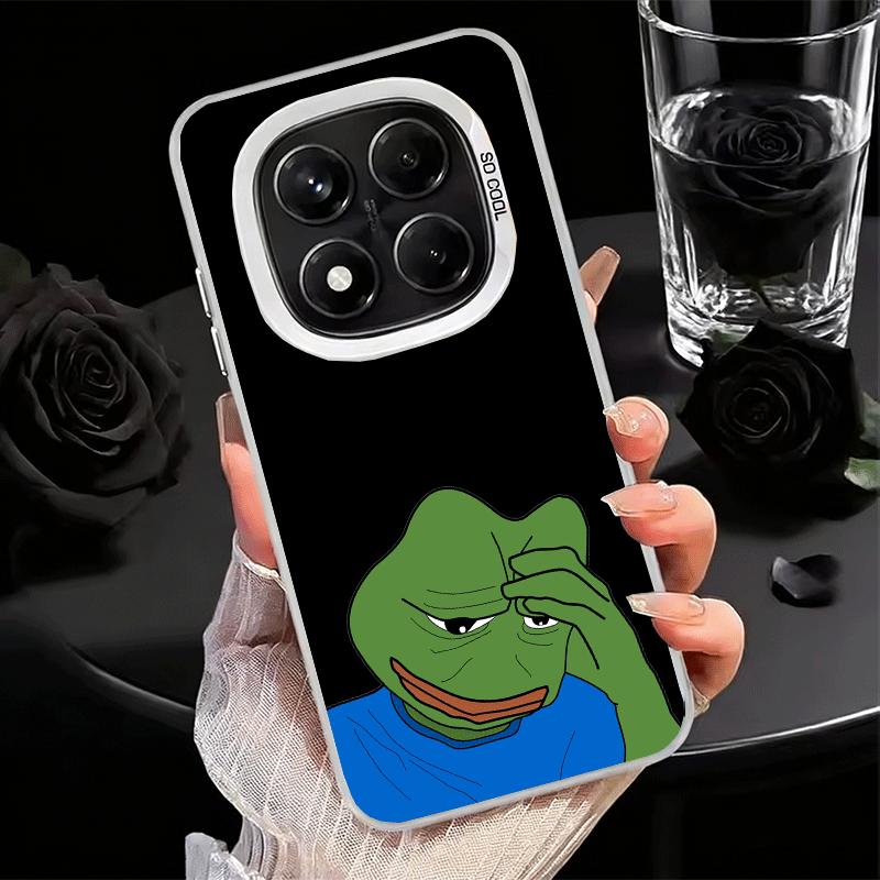 

Funny Sad Forg P-Pepe Meme Soft Phone Case for Xiaomi Redmi Note 13 14 15 Pro Plus 12S 12 11S 11 11T 10S 10 Shockproof Cover Bac Redmi Note 15 4G