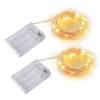 LED Copper Wire String Lights with Bubble Ball Decorations - 3AA Battery Powered for Christmas and Holiday Displays, Flashing Fairy Lights.