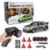 Mini RC Driftauto 1/43 mit Gyroskop, 4WD Vollproportional RC-Auto, 2,4 GHz Hobby-Fernsteuerautos, RTR-Modellfahrzeug, 20+ km/h Hohe Geschwindigkeit für