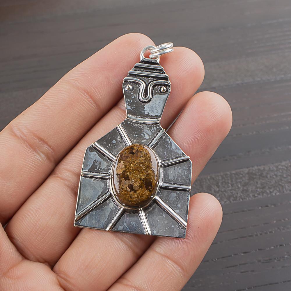 

Natural Bronzite Gemstone 925 Sterling Silver Jewelry Designer Pendant 2.2 AJP-1945