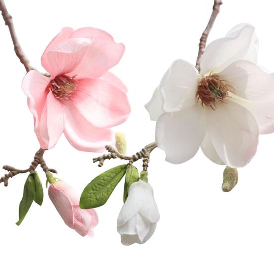 1 Pc Artificial Magnolia Fake Flower Bud Bridal Wedding Home Cafe Store Decor