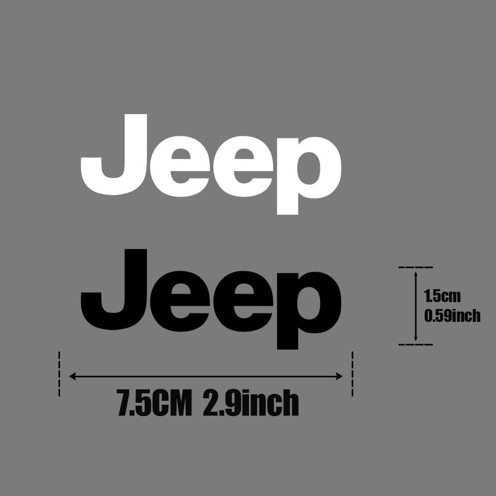 4pcs PVC Car Emblem Stickers Window Body Badge Decoration Decal For JEEP Renegade Grand Cherokee Trail Patriot Compass Wrangler AJO1