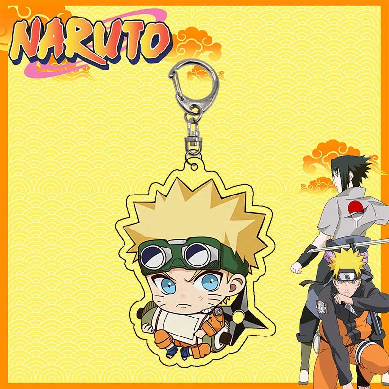 Anime Naruto Akryl nyckelring tillbehör Uzumaki Naruto Tecknad nyckelring