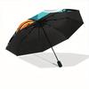 1pc Halloween Pattern Automatic Opening/Closing Folding Umbrella with 57 Ribs, Plastic Handle, Windproof Portable Sunshade Umbrella Hallowee