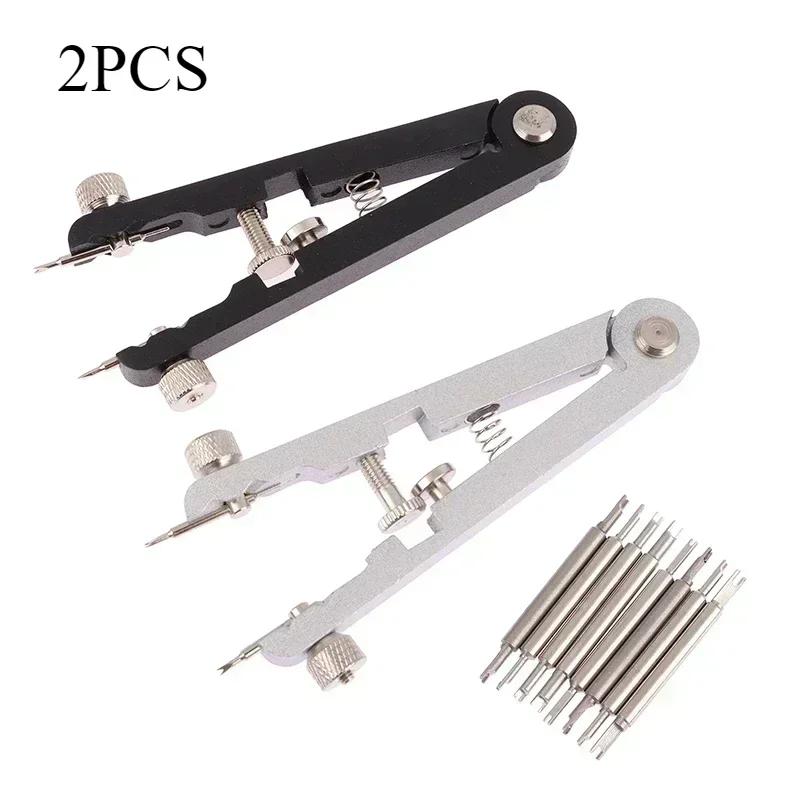 New 6825 Watch Pliers Watch Spring Bar Plier Tool Kit Tweezer Removal Strap With Screw Adjustment Length Size Replacement Repair