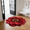 3D Visual Flower Rug Realistic Floral Floor Mat Non-Slip Absorbent Bathroom Rug for Bedroom Living Room Playroom Entrance Decor
