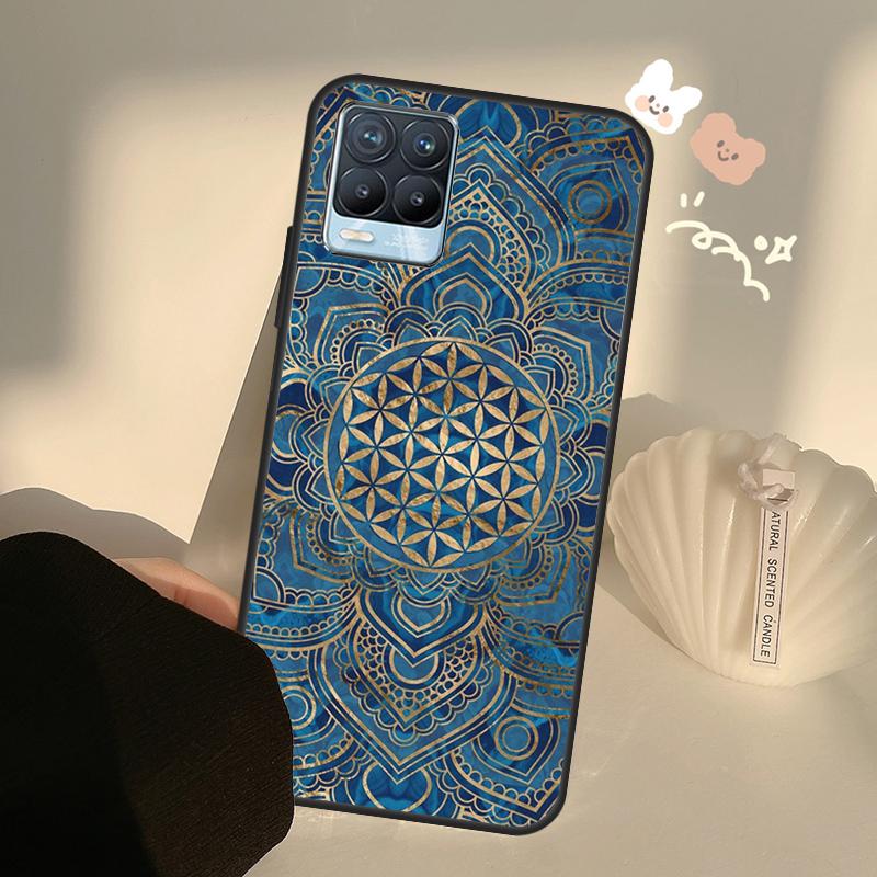 

Чехол Цветок Жизни в Лотосе Пастельные Золота для Realme C71 C63 C61 C55 C51 C53 C25 C65 C67 C75 11 12 13 14 15 Pro Plus GT6 GT7 Pro Realme 10 Pro Plus