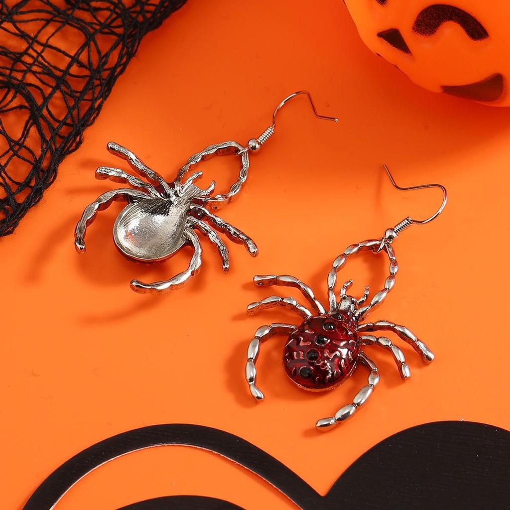Versatile Dark Style Alloy Spider Geometric Earrings
