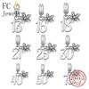 FC Jewelry Fit Original Charm Bracelet 925 Silver 16th 18th 30th 40th Daisy Number Birthday Bead For Making Anniversary Berloque