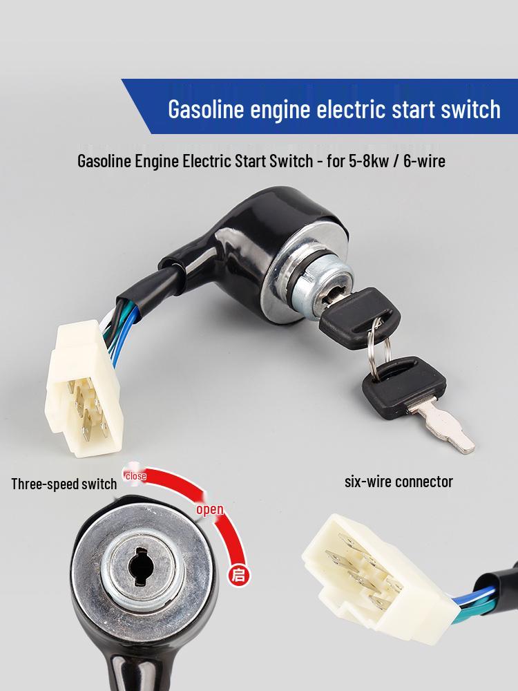 Complete Ignition Switch for Gasoline/Diesel Generators with One-Key Electric Start and Flameout Key