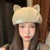 Beret Hat for Women In Spring and Autumn New Korean Style Casual Versatile Pumpkin Hat Showing Face Small Melon Leather Hat Men's Trendy