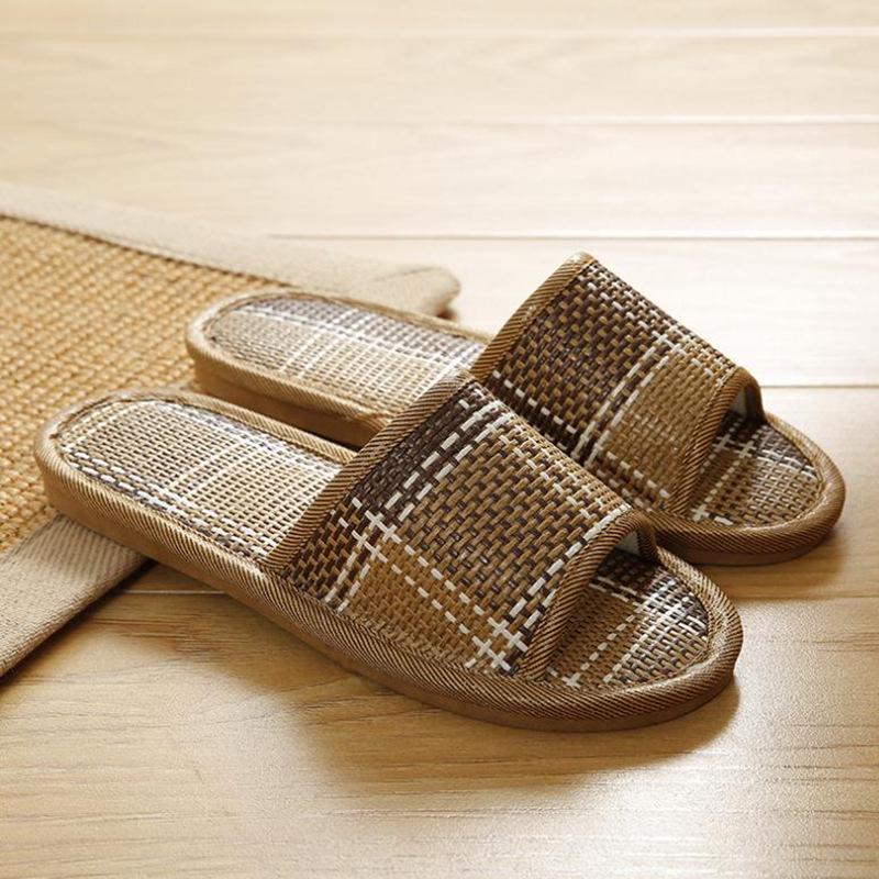 

Унисекс ротанговые тапочки: Летние Домашние Нескользящие, Толстоподошвенные Бамбуковые Соломенные, Идеальные для Всех Сезонов 38-39 (Fits 37-38)