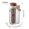 1000ml Kaltkaffee-Bereiter mit Griff Hochkapazitäts-Wasserflasche Sommer Tragbar Säfte Tee Obst Kaffeegeschirr Topf Auslaufsicher