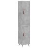 VidaXL Highboard Concrete Grey 34.5x34x180 Cm Engineered Wood 3199085