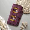 Funny Cat Print PU Leather Wallet Casual Long Multi Card Holder Zipper Purse for Daily Use