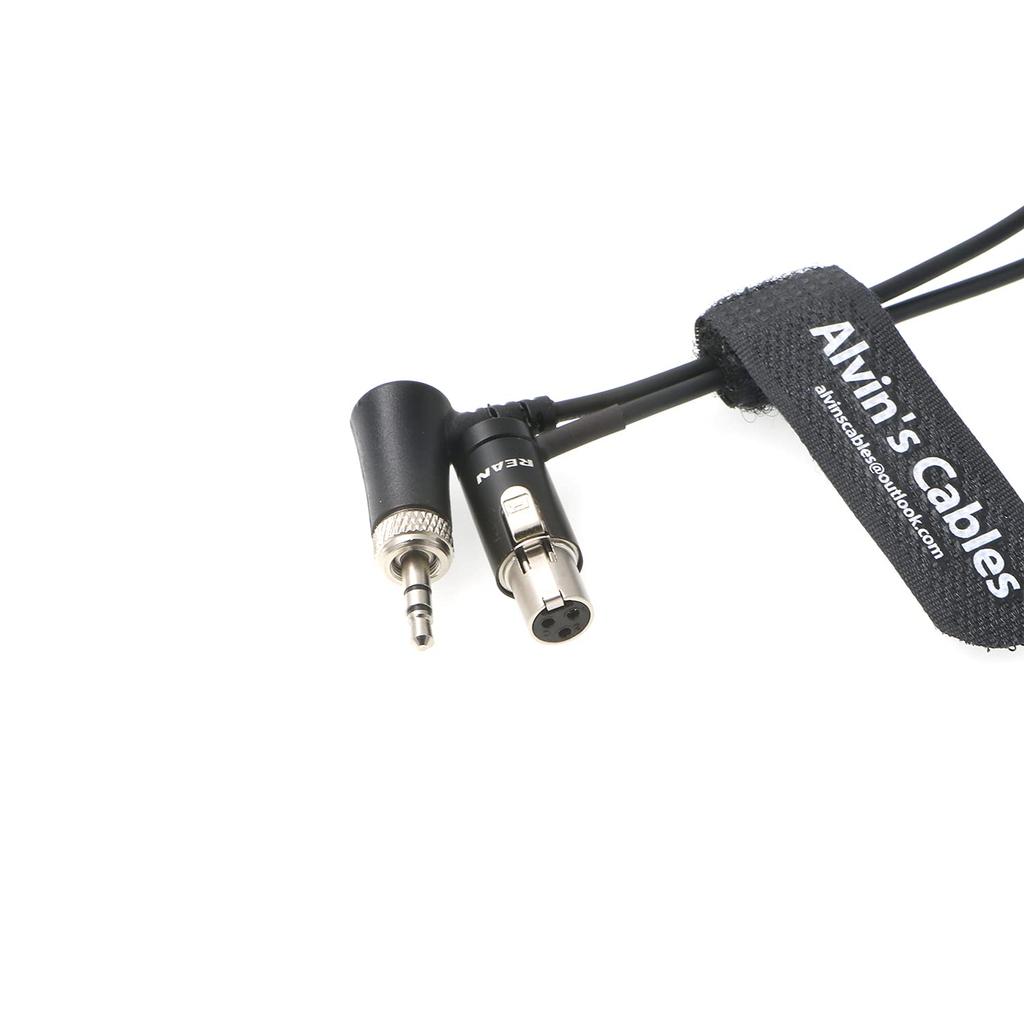 Cables Slim Audio Cable TA3F Female to Locking Right Angle Sennheiser EK 2000 Sony UWP Sound Devices 633 688 Balanced Output Alvin's Mini-XLR 3-pin -