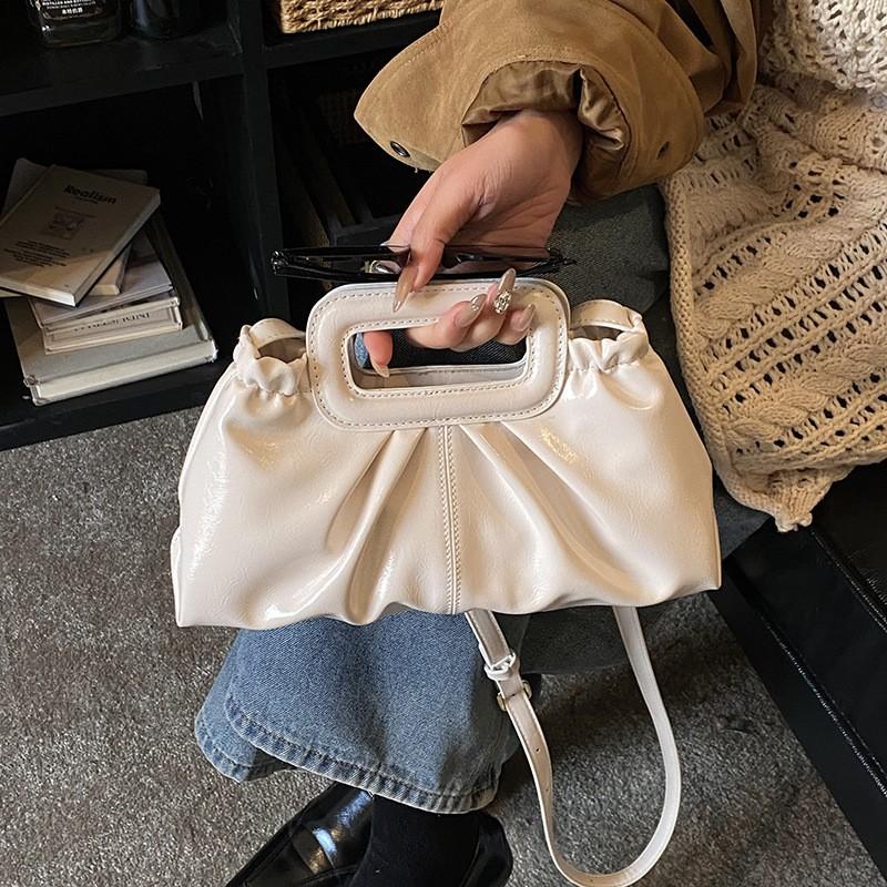 Hochwertige Tasche Damen Retro Plissiert Ein Schulter Crossbody Gesellschaftsperson Temperament Abendgarderobe Abendessen
