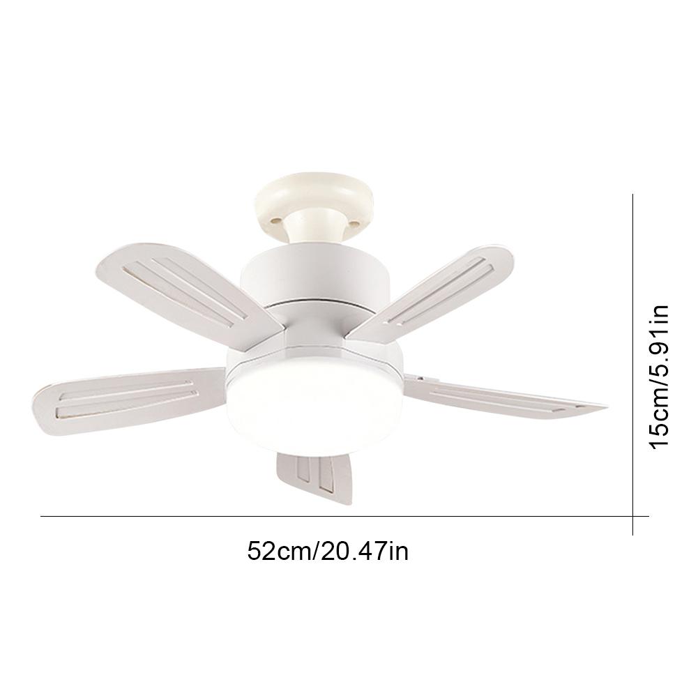 Socket LED Fan Light 3 Speed Socket Ceiling Fan E27 Base with Remote with Lighting Light Bulb Fan for Bedroom Kitchen Home Room