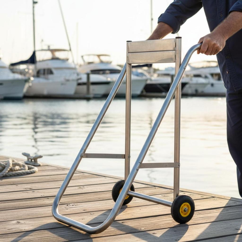 Outboard Engine Trolley Stand Portable Transport Equipment High Capacity