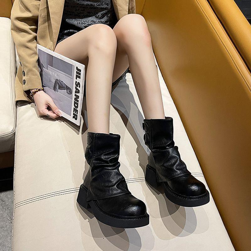Long boots women's 2025 autumn and winter new fashion high boots Korean version ins tide boots horseshoe and platform knight boots