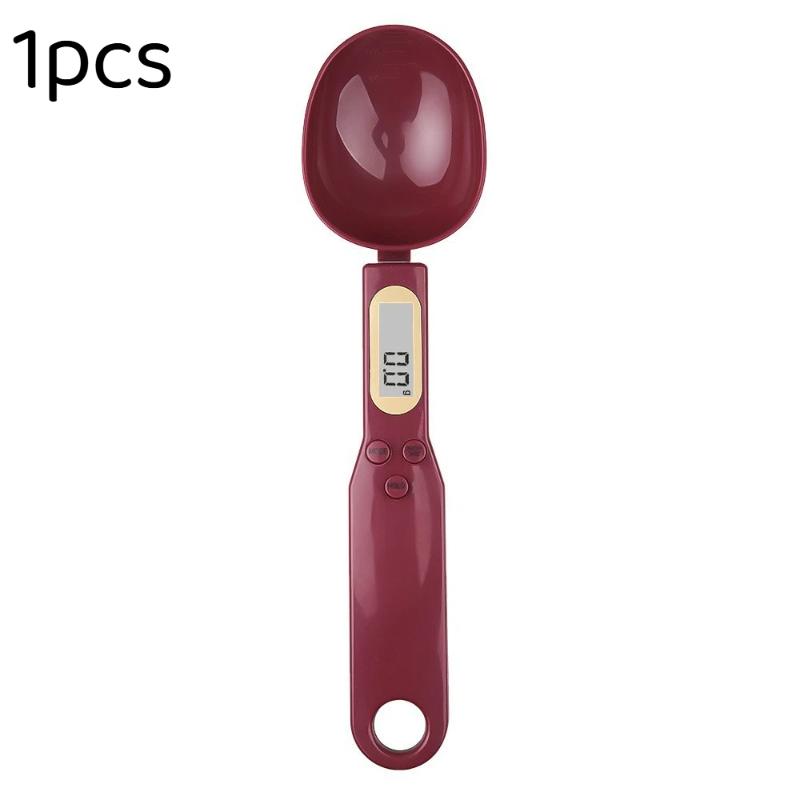 Digital Measuring Spoon Scale 0.1g Accurate 500g Capacity LCD Screen Portable Kitchen Food Scale for Baking Milk Powder Weighing
