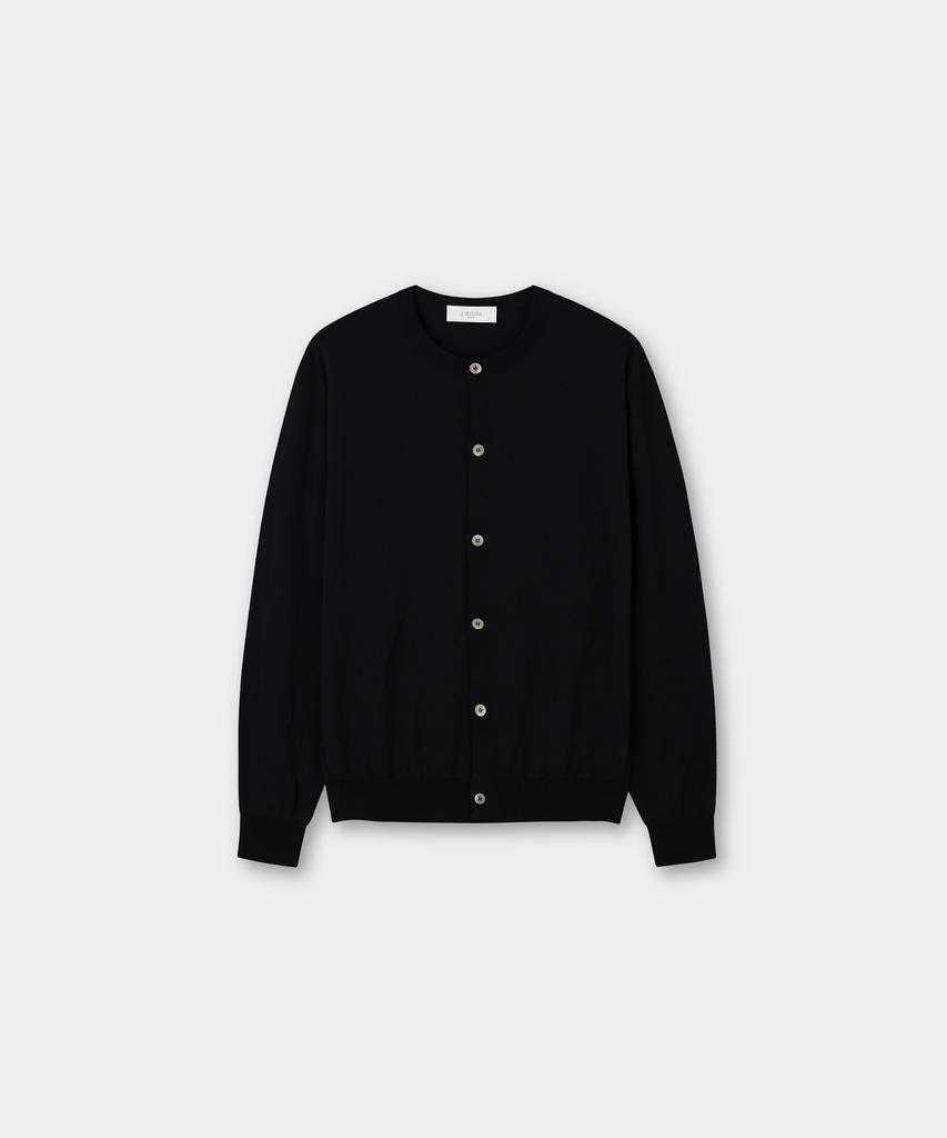 Jrium Cotton Summer Essential Round Neck Cardigan Black