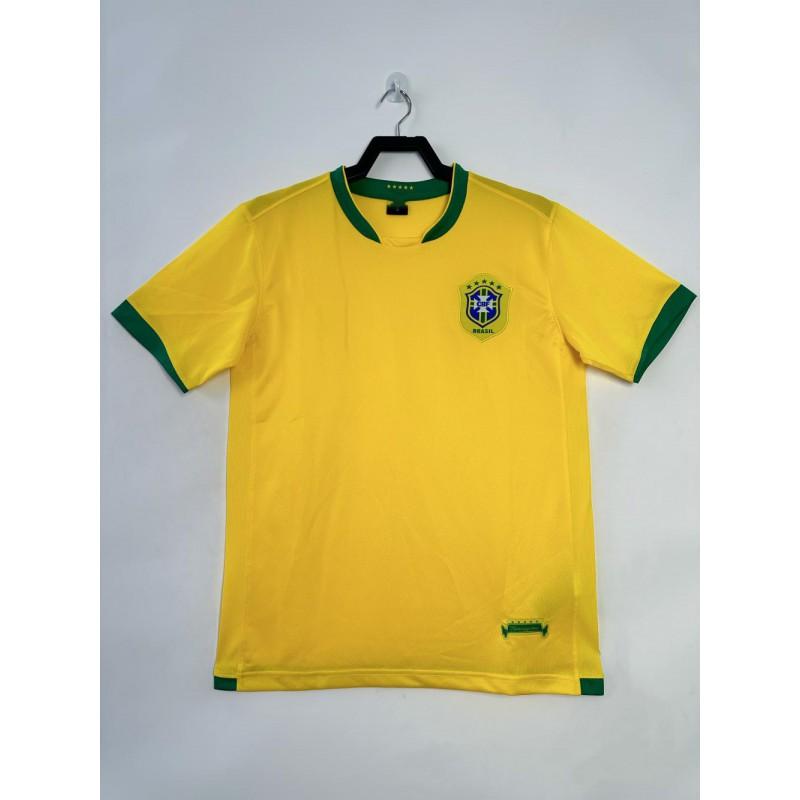 Brazil Retro Football Jersey Classic Short Sleeve Sportswear Men