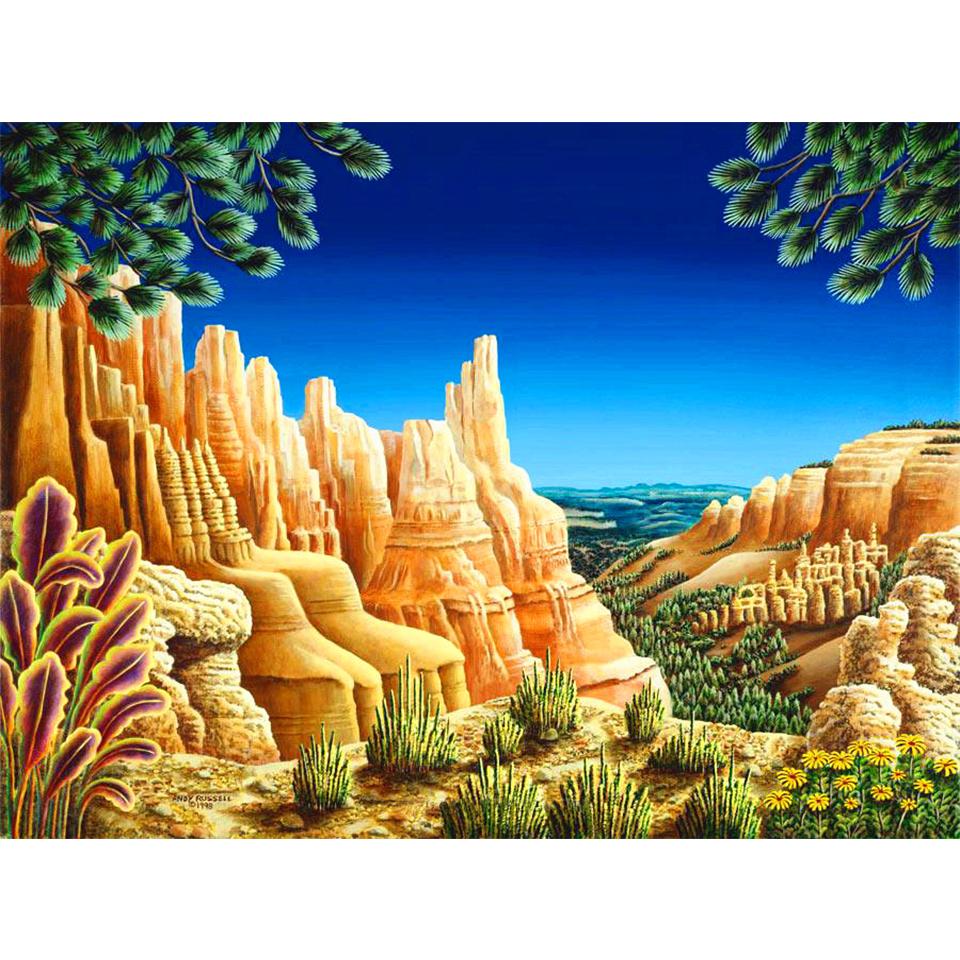 5D DIY Diamond Painting Landscape Scenery Cross Stitch Kit Full Round Rhinestone Embroidery Mosaic Home Decoration Gifts