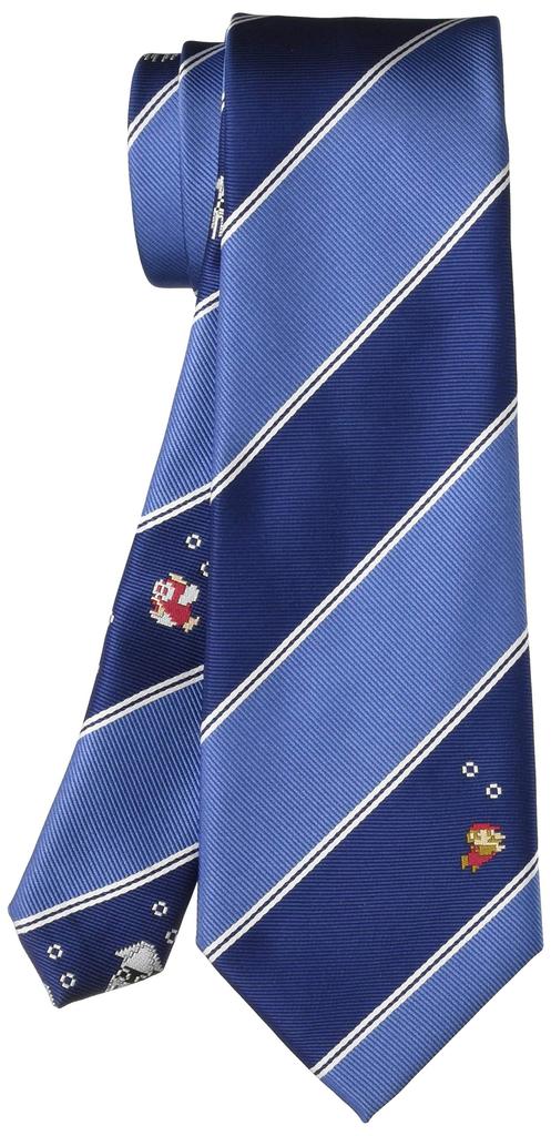 [Dress Code 101] JUN-MARIO Men's Custom Mario Character Tie, Size 4-Blue, Japan, Free Size