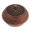 1Pc Walnut Retro Solid Wood Round Incense Burner High-End Atmospheric Home Indoor Incense Burner Chinese Creative Ornaments