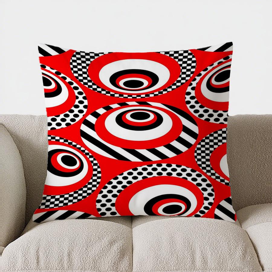 Home Decor Colorful Zigzag Pattern Pillow Pattern Cushion Cover Suitable for Sofa Bedroom Car Pillow Cover