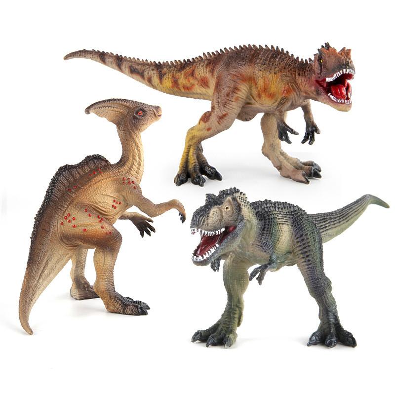 Vibrant Colorful Jurassic Dinosaur Figurines Set With 7 Realistic Models For Play