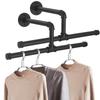 TORIBIO Cabide Roupas Kit DIY de 2 Tubos, Suporte de Parede, Ferro,