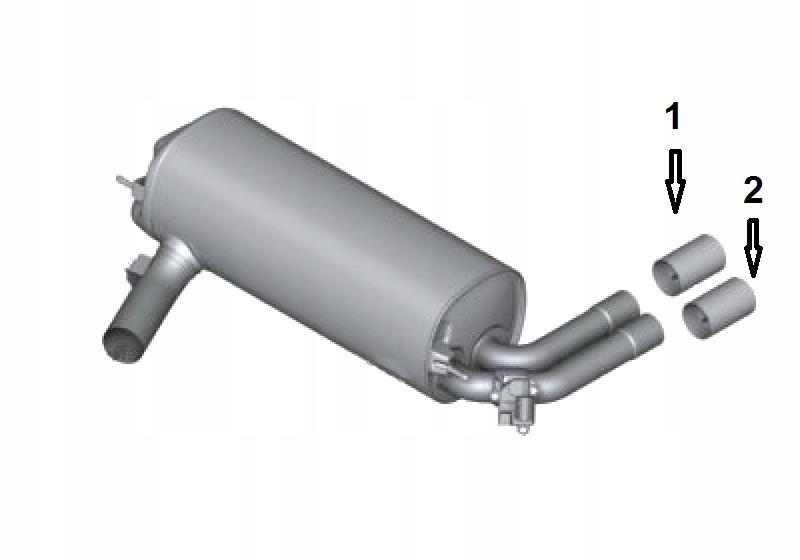 Auspuffendstück Schalldämpfer Für Bmw Chrom 70 Mm