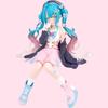 New Hatsune Miku Anime Figure Toys Cute Sitting Position PVC Action Figurine Cartoon Model Doll