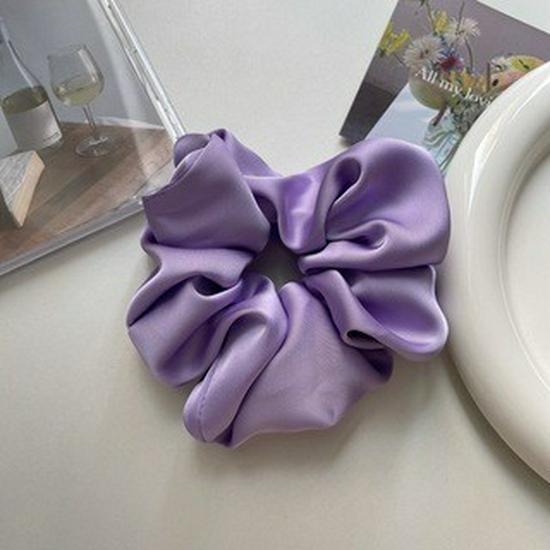 Luxury Satin Hair Tie: High-End French Design, Korean Leather Style