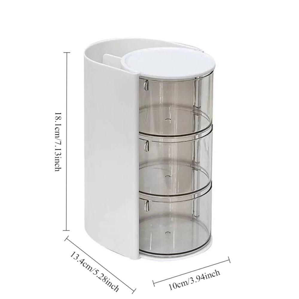 Large Capacity Jewelry Organizer Box 3-Layer Cosmetic Storage Box Makeup Brush Holder  Beauty Egg