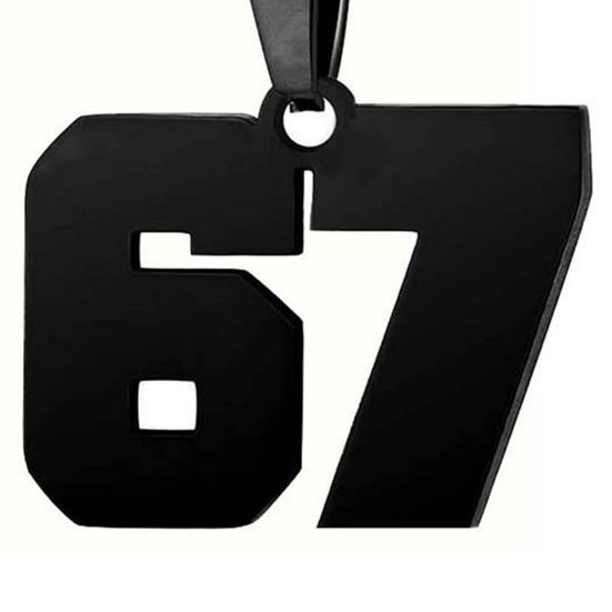 Nummer 67 Anhänger Halskette Edelstahl Herren Väter Brüder Basketball Halskette Hypoallergener Schmuck Geschenk