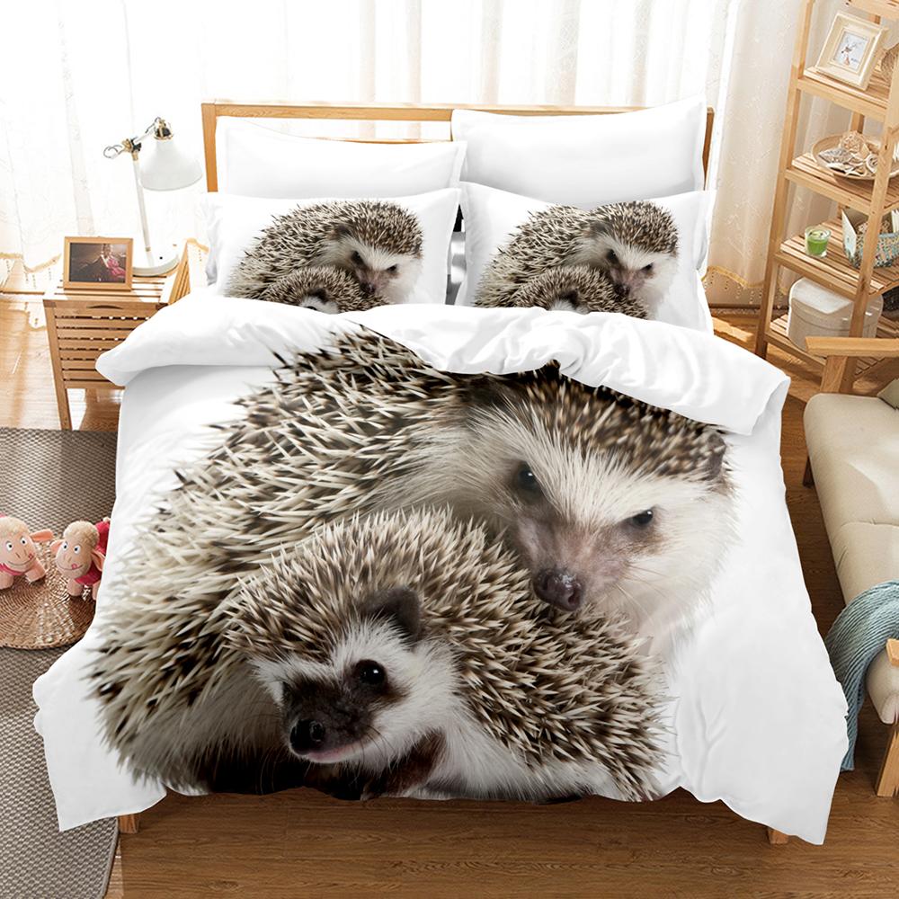 3D New Hedgehog Bedding Sets Duvet Cover Set With Pillowcase Twin Full Queen King Bedclothes Bed Linen