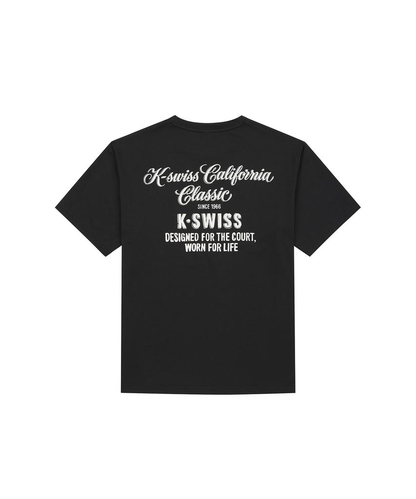 K-SWISS California Lettering Short Sleeve T-Shirt_1Kstsmv911Bk